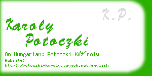 karoly potoczki business card